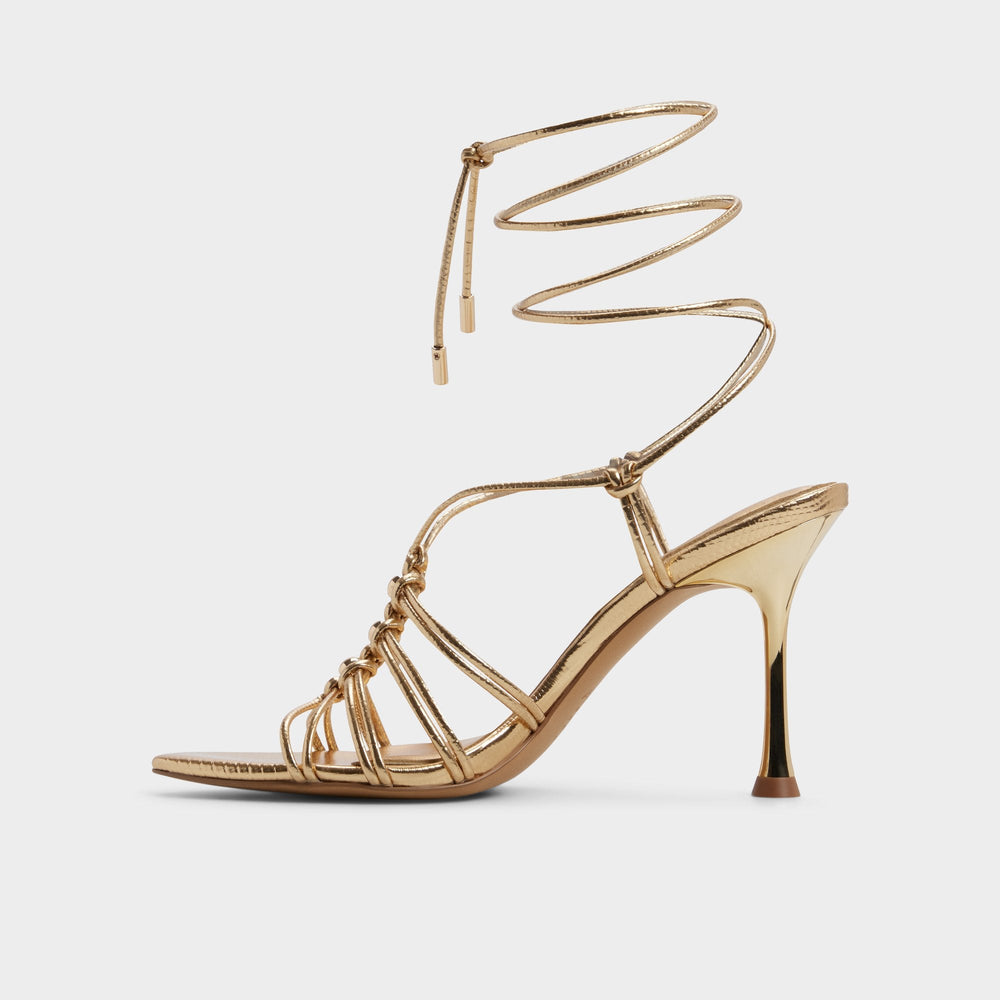 Aldo | Curacao in Gold - Strappy heeled sandal, Stiletto heel