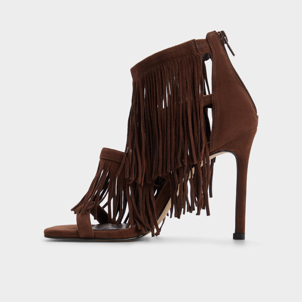 Aldo | Nahana in Dark Brown - Strappy heeled sandal, Stiletto heel
