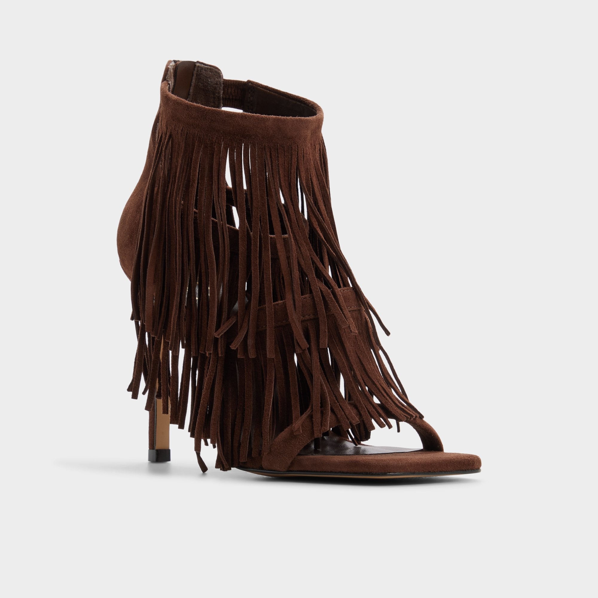 Aldo | Nahana in Dark Brown - Strappy heeled sandal, Stiletto heel