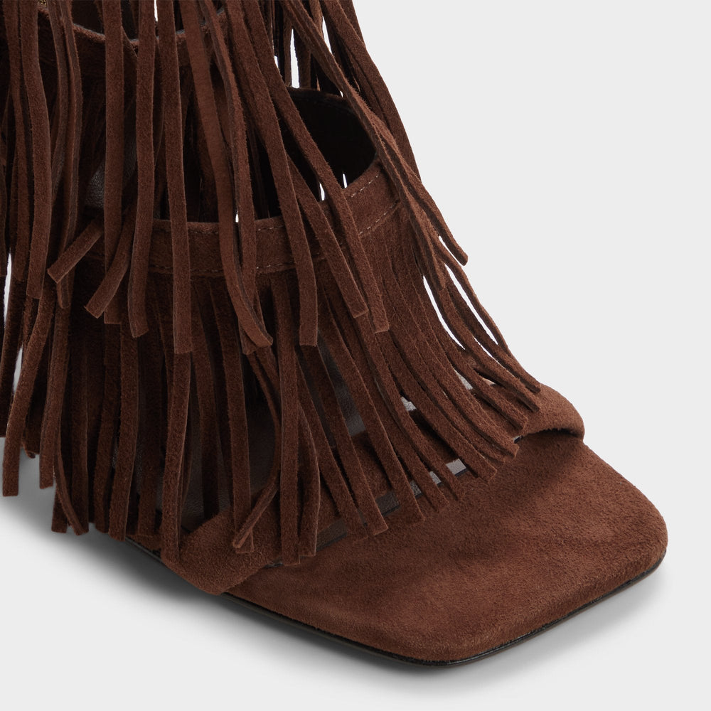 Aldo | Nahana in Dark Brown - Strappy heeled sandal, Stiletto heel