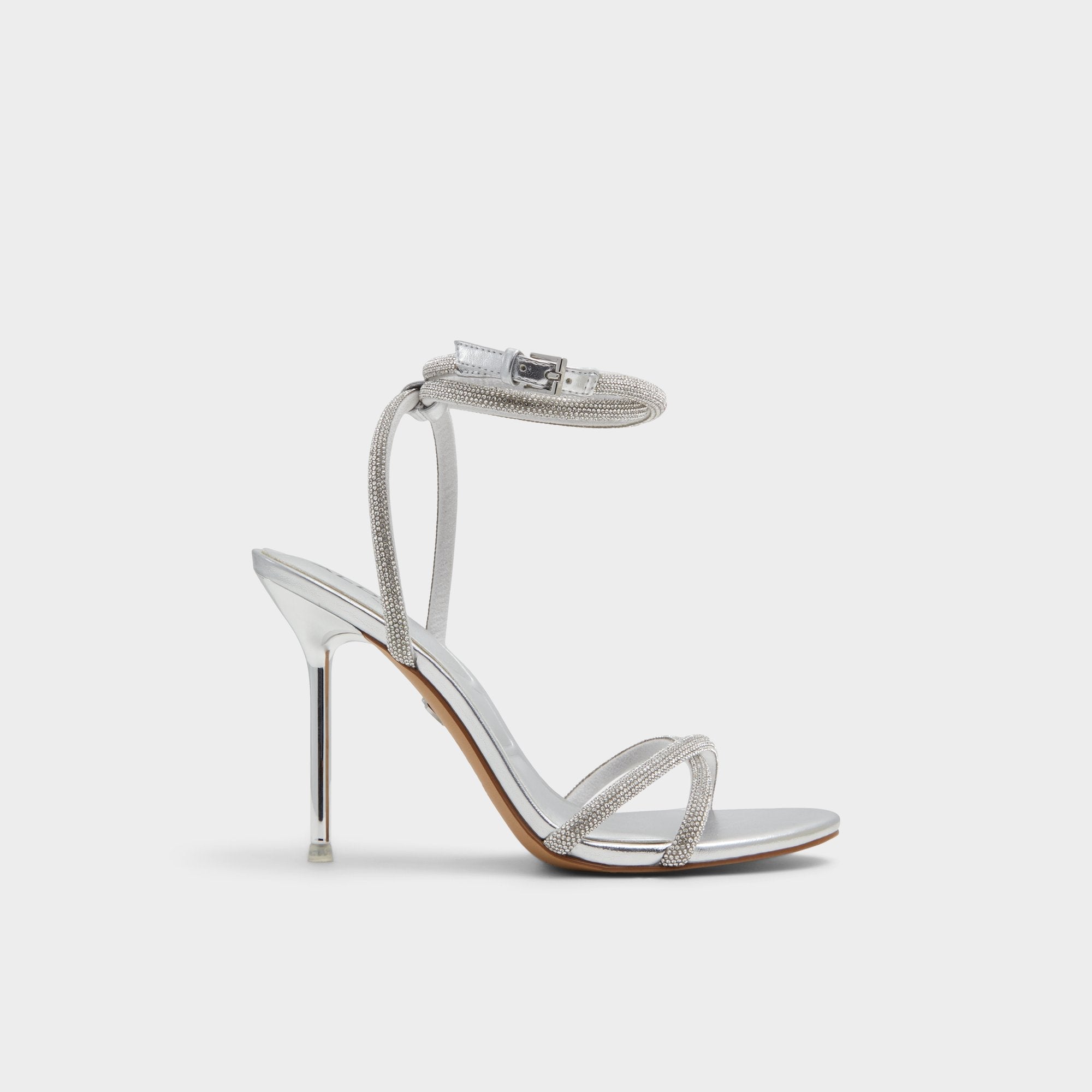 Aldo | Manaelden Silver Women's Heeled sandals - Strappy heeled sandal, Stiletto heel