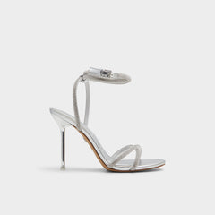 Aldo | Manaelden Silver Women's Heeled sandals - Strappy heeled sandal, Stiletto heel