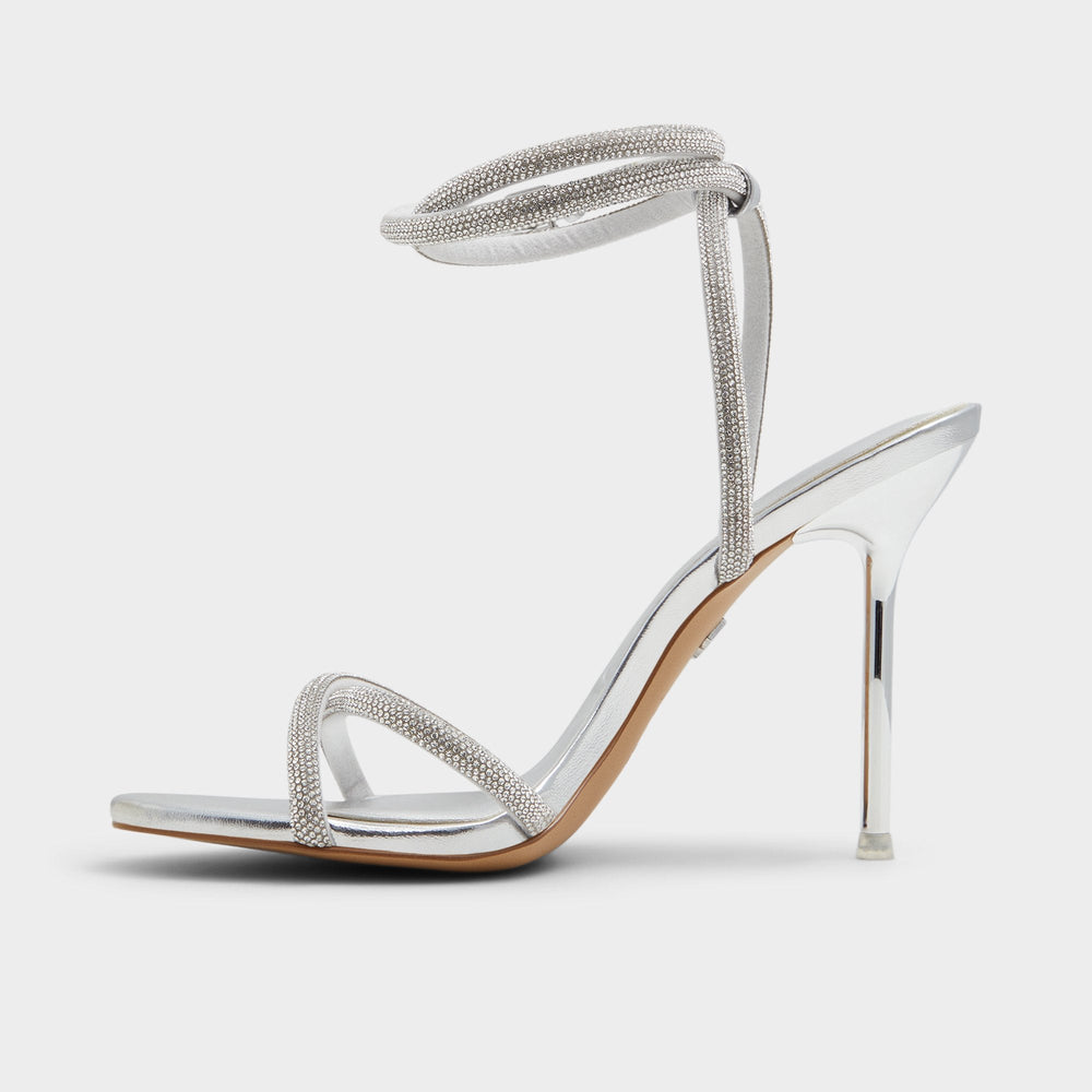 Aldo | Manaelden Silver Women's Heeled sandals - Strappy heeled sandal, Stiletto heel