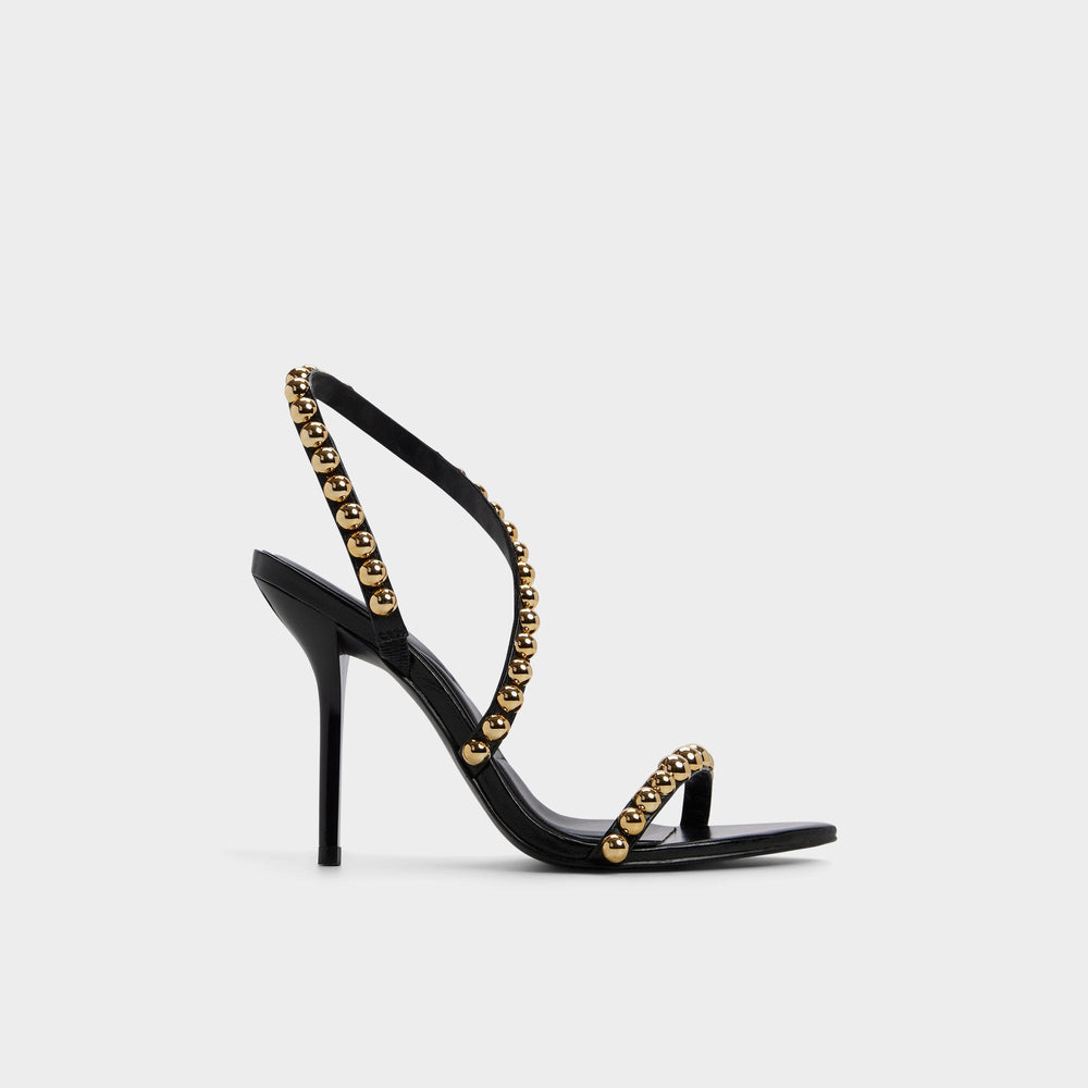 Aldo | Attey in Black - Strappy heeled sandal, Stiletto heel