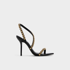 Aldo | Attey in Black - Strappy heeled sandal, Stiletto heel