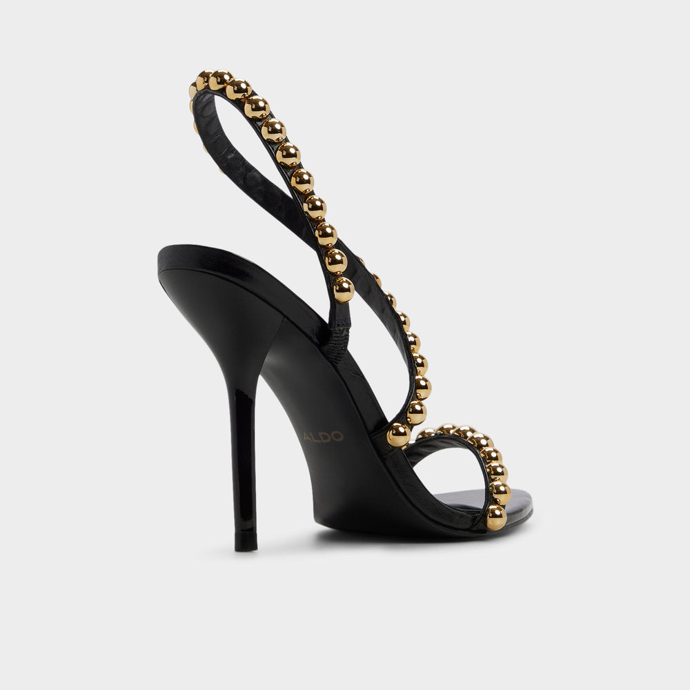 Aldo | Attey in Black - Strappy heeled sandal, Stiletto heel