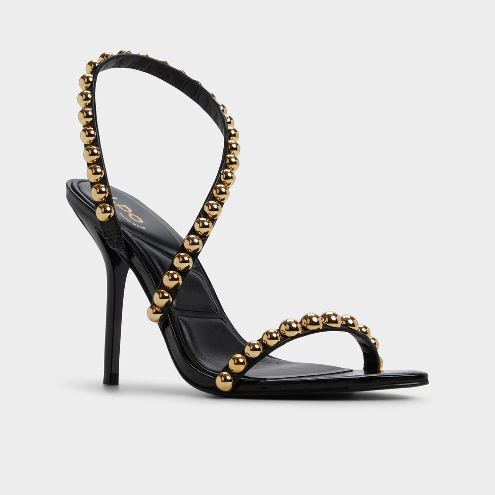 Aldo | Attey in Black - Strappy heeled sandal, Stiletto heel