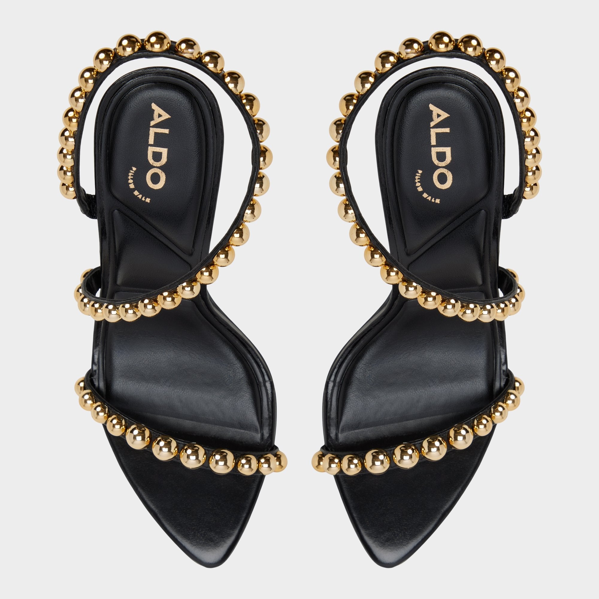 Aldo | Attey in Black - Strappy heeled sandal, Stiletto heel