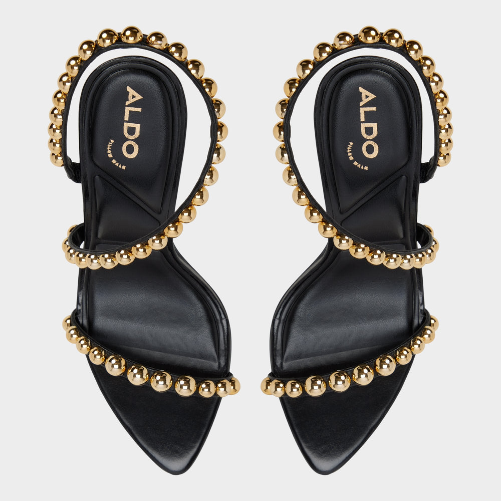 Aldo | Attey in Black - Strappy heeled sandal, Stiletto heel