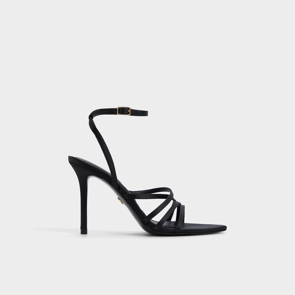 Aldo | Solania Black Women's Strappy sandals - Strappy heeled sandal, Stiletto heel