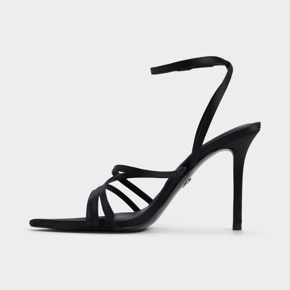 Aldo | Solania Black Women's Strappy sandals - Strappy heeled sandal, Stiletto heel