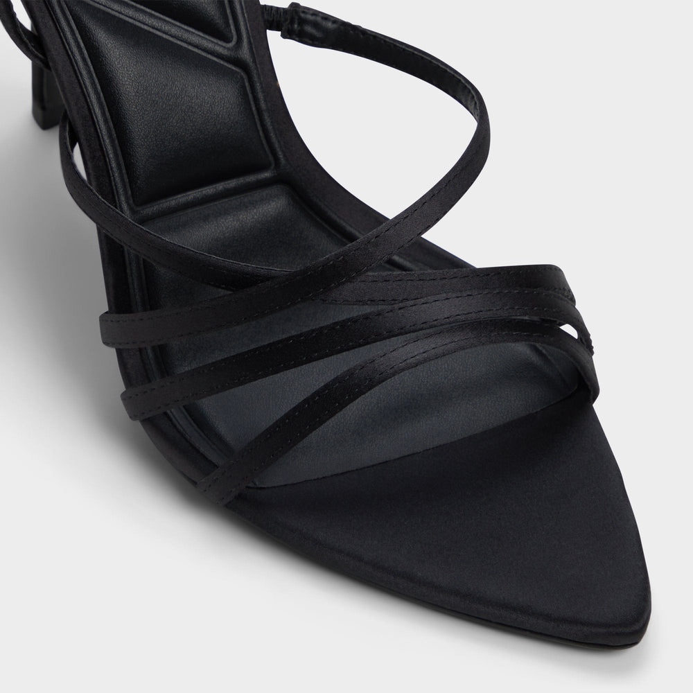 Aldo | Solania Black Women's Strappy sandals - Strappy heeled sandal, Stiletto heel