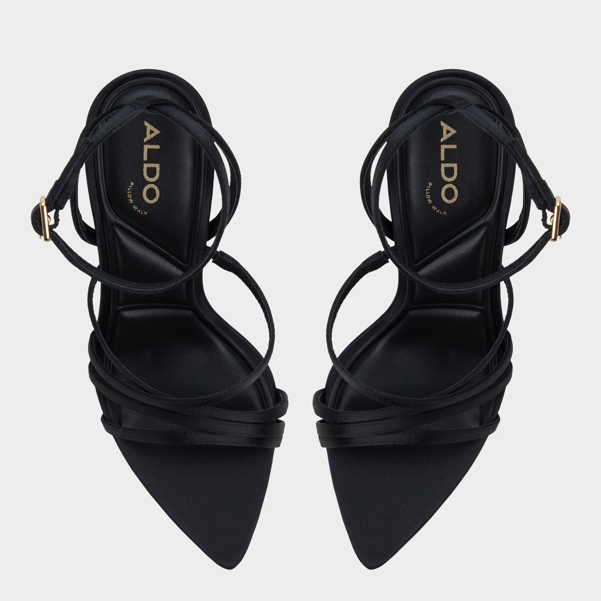 Aldo | Solania Black Women's Strappy sandals - Strappy heeled sandal, Stiletto heel