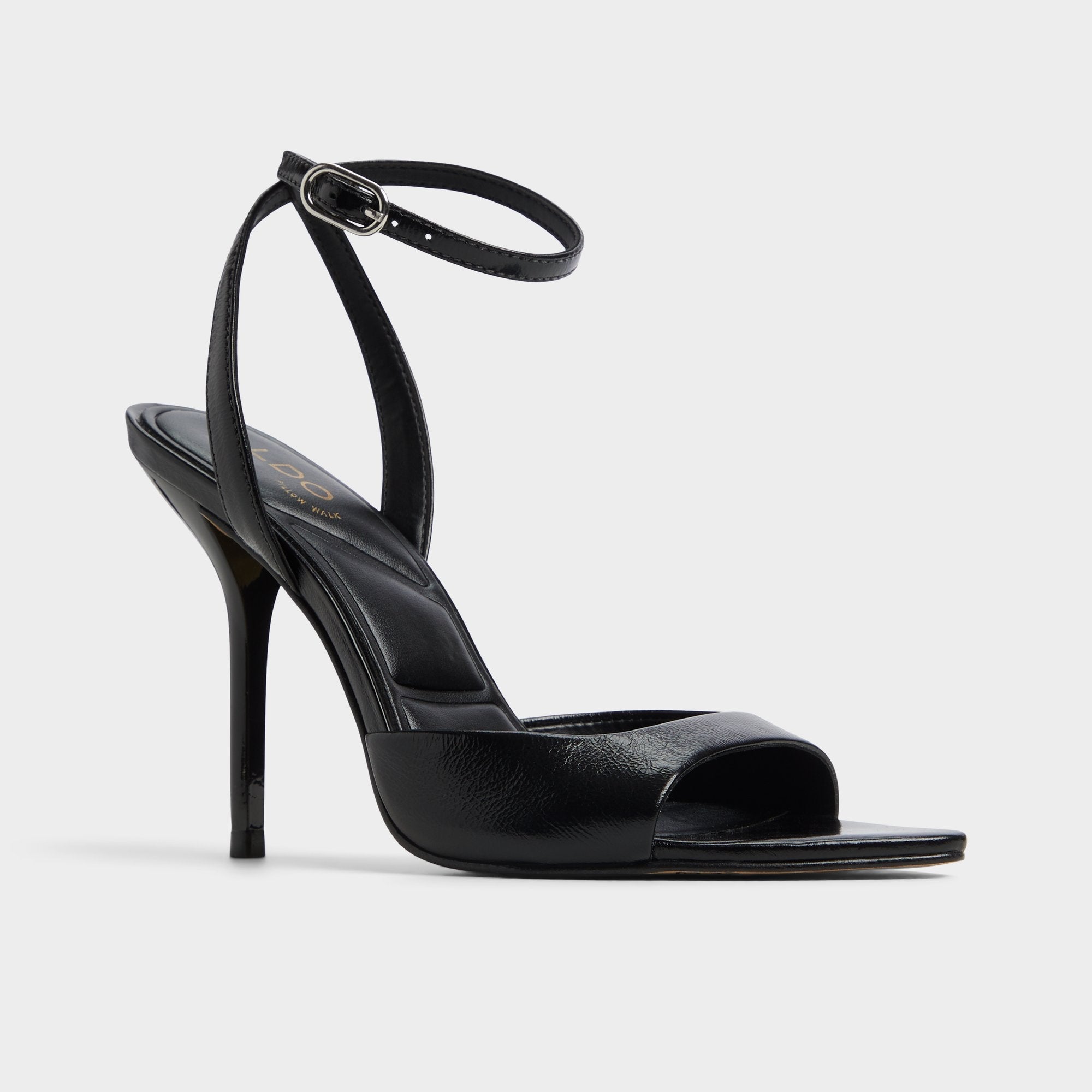 Aldo | Forevermore Black Women's Strappy sandals - Strappy heeled sandal, Stiletto heel