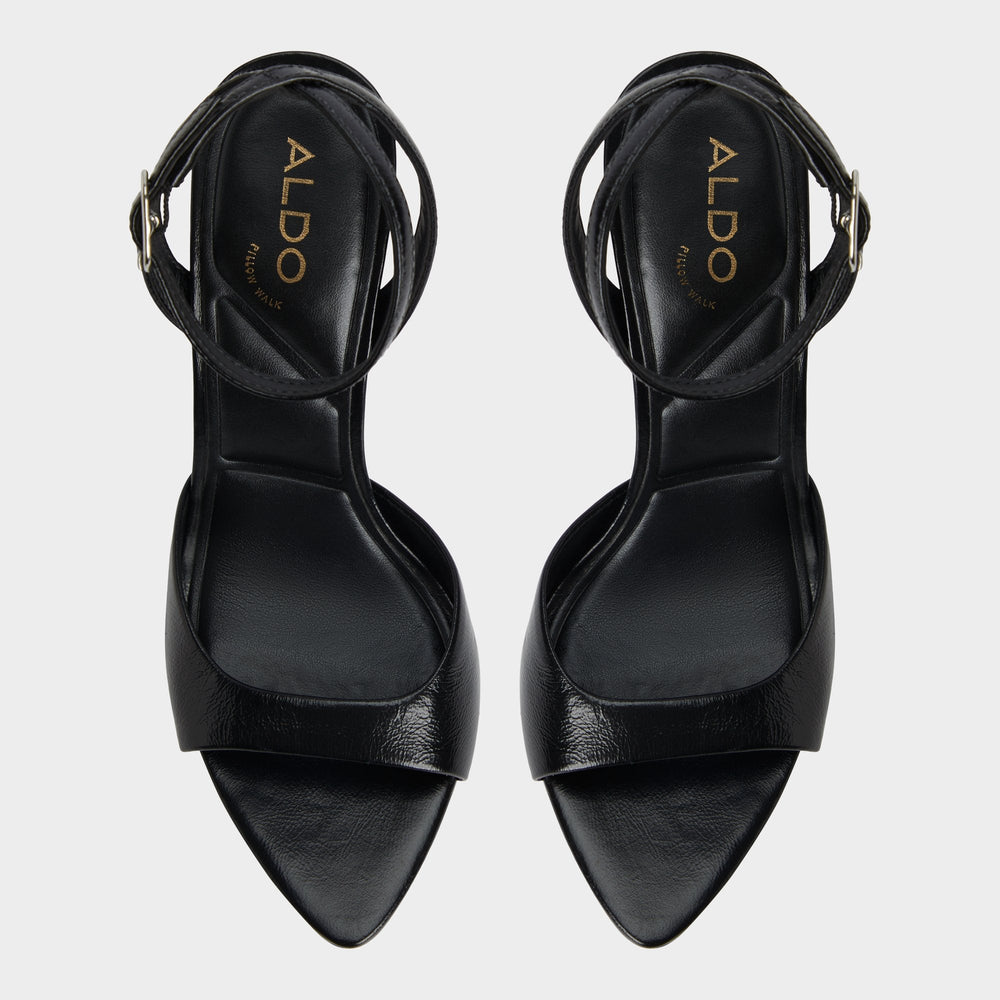 Aldo | Forevermore Black Women's Strappy sandals - Strappy heeled sandal, Stiletto heel