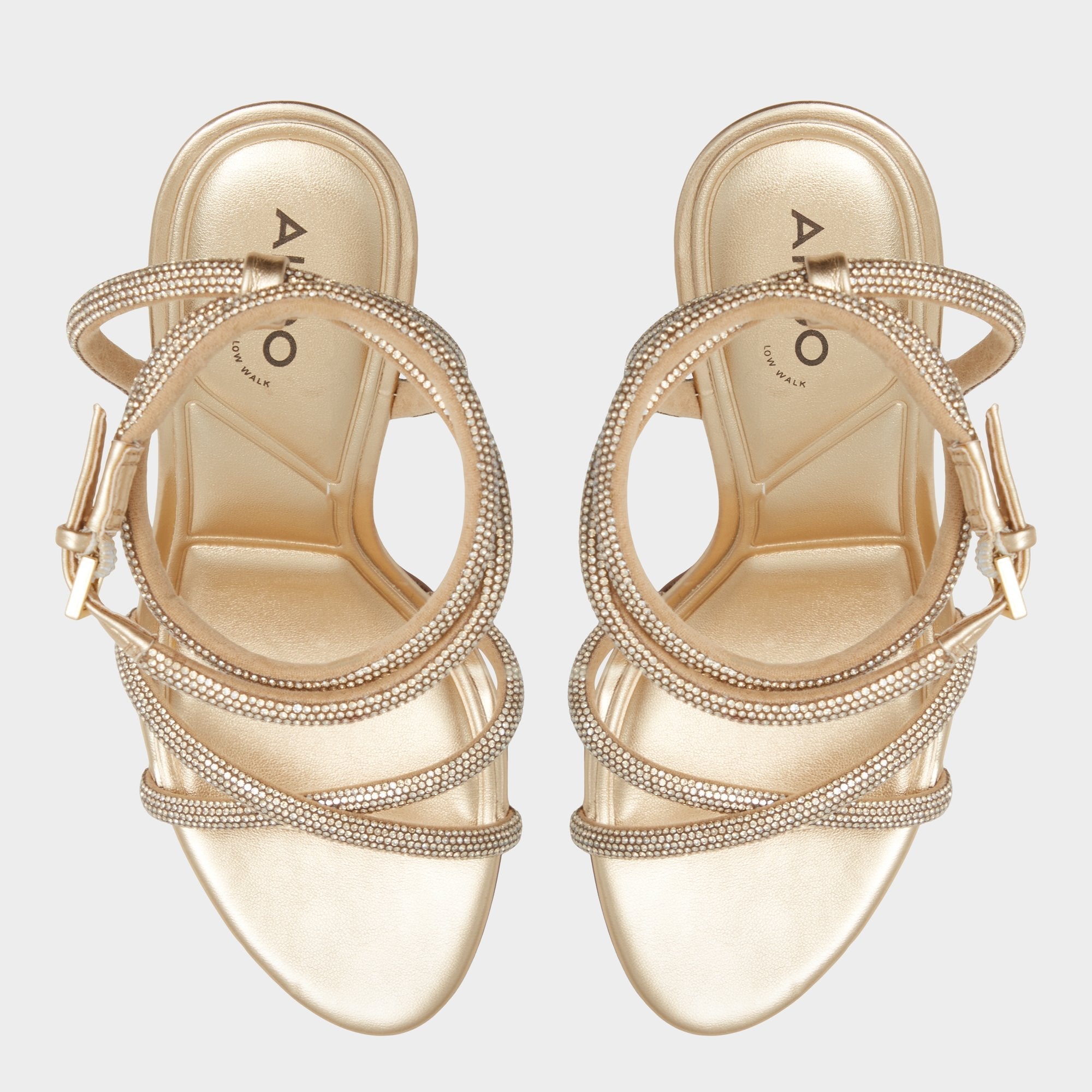 Aldo | Manaelden Gold Women's Heeled sandals - Strappy heeled sandal, Stiletto heel
