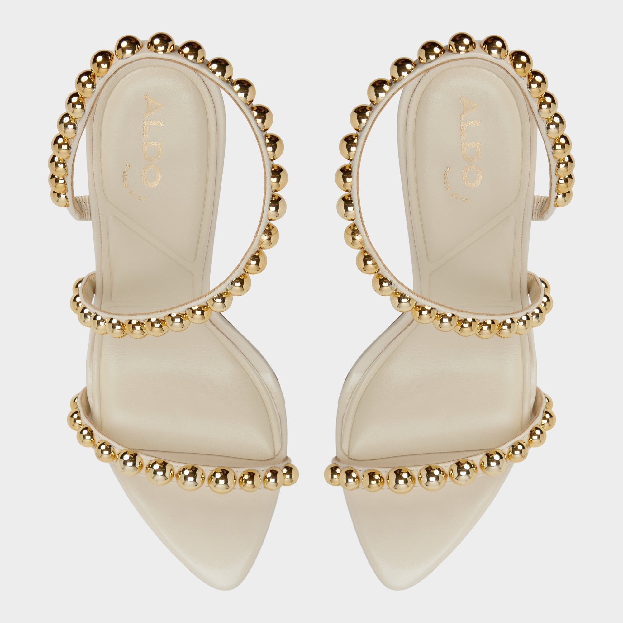 Aldo | Attey in Cream - Strappy heeled sandal, Stiletto heel