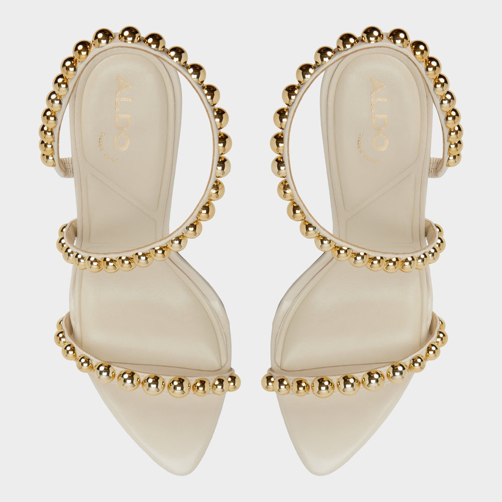 Aldo | Attey in Cream - Strappy heeled sandal, Stiletto heel