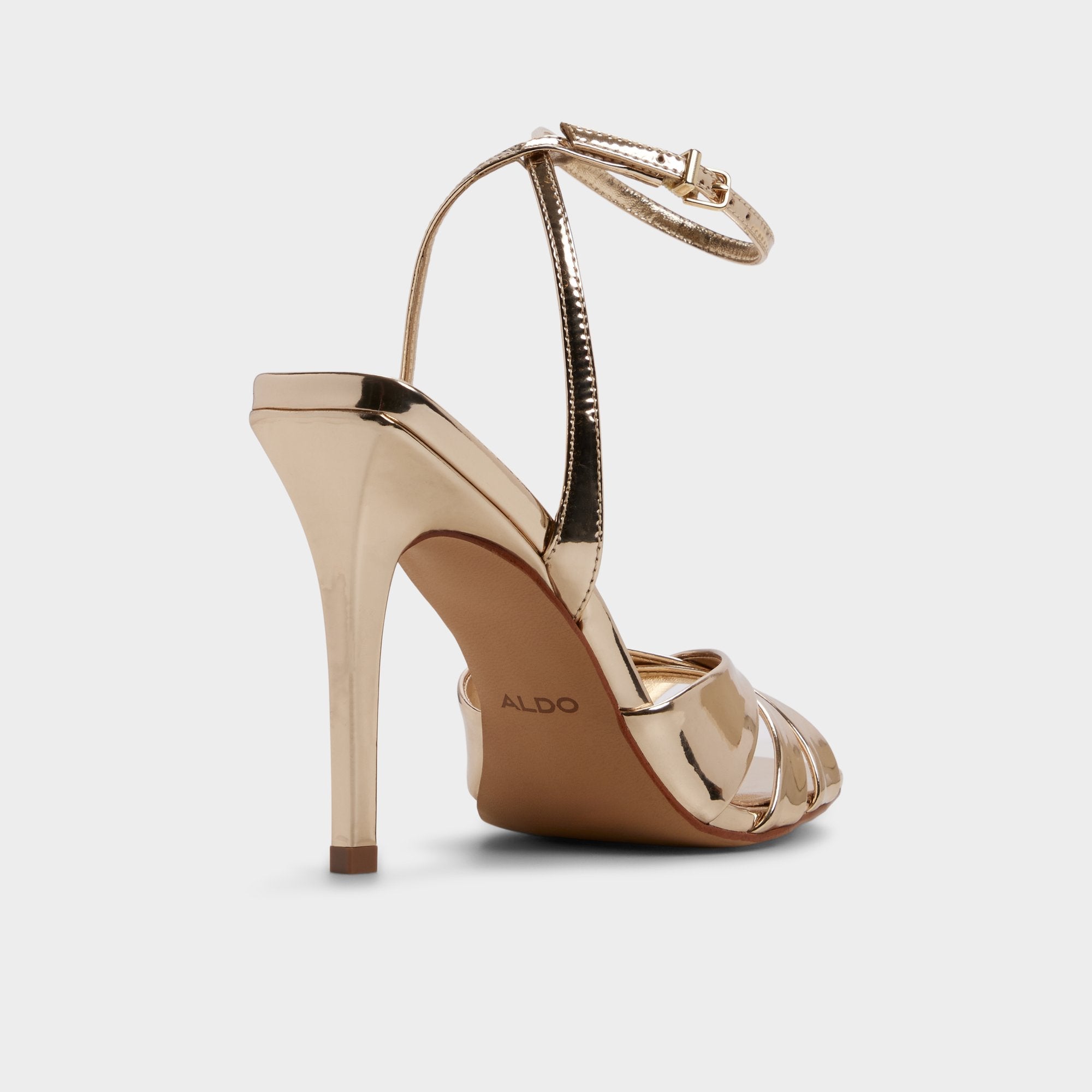 Aldo | Meteora in Gold - Strappy heeled sandal, Stiletto heel