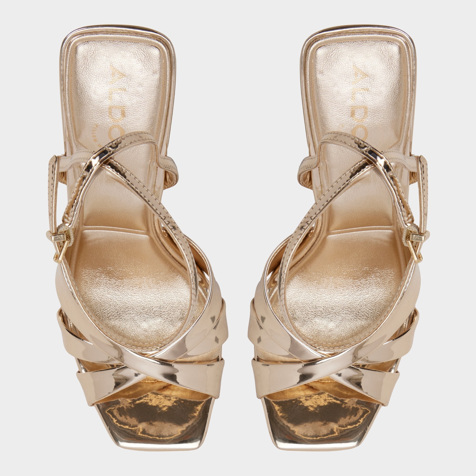 Aldo | Meteora in Gold - Strappy heeled sandal, Stiletto heel