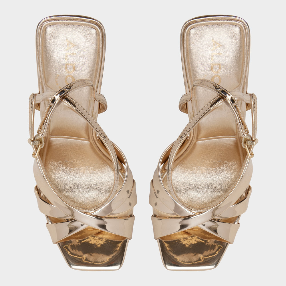 Aldo | Meteora in Gold - Strappy heeled sandal, Stiletto heel
