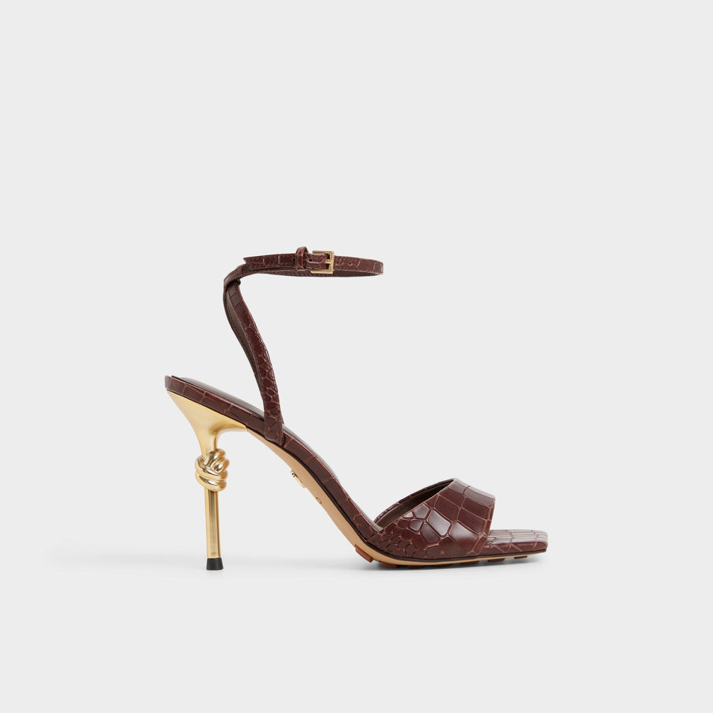 Aldo | Harmonious in Dark Brown - Strappy heeled sandal