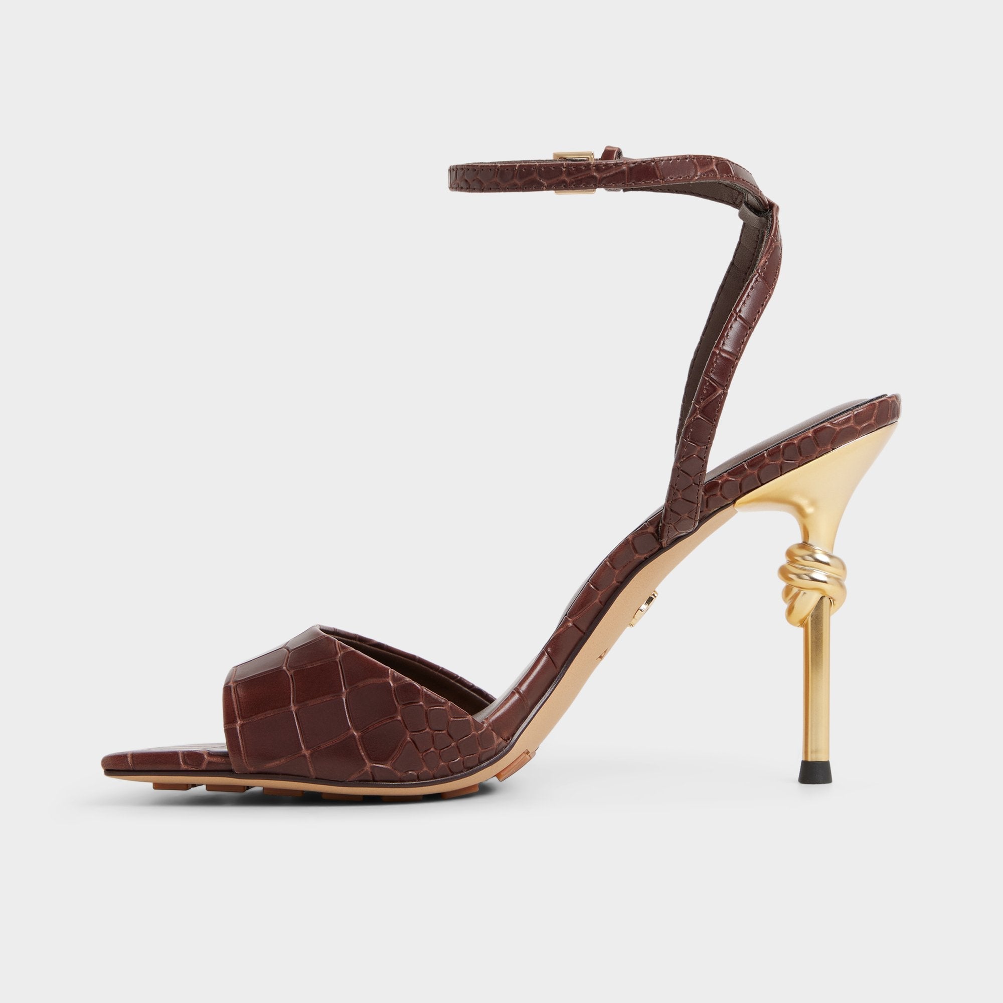Aldo | Harmonious in Dark Brown - Strappy heeled sandal