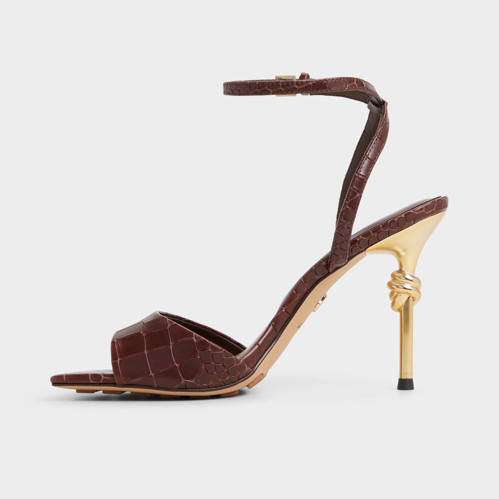 Aldo | Harmonious in Dark Brown - Strappy heeled sandal