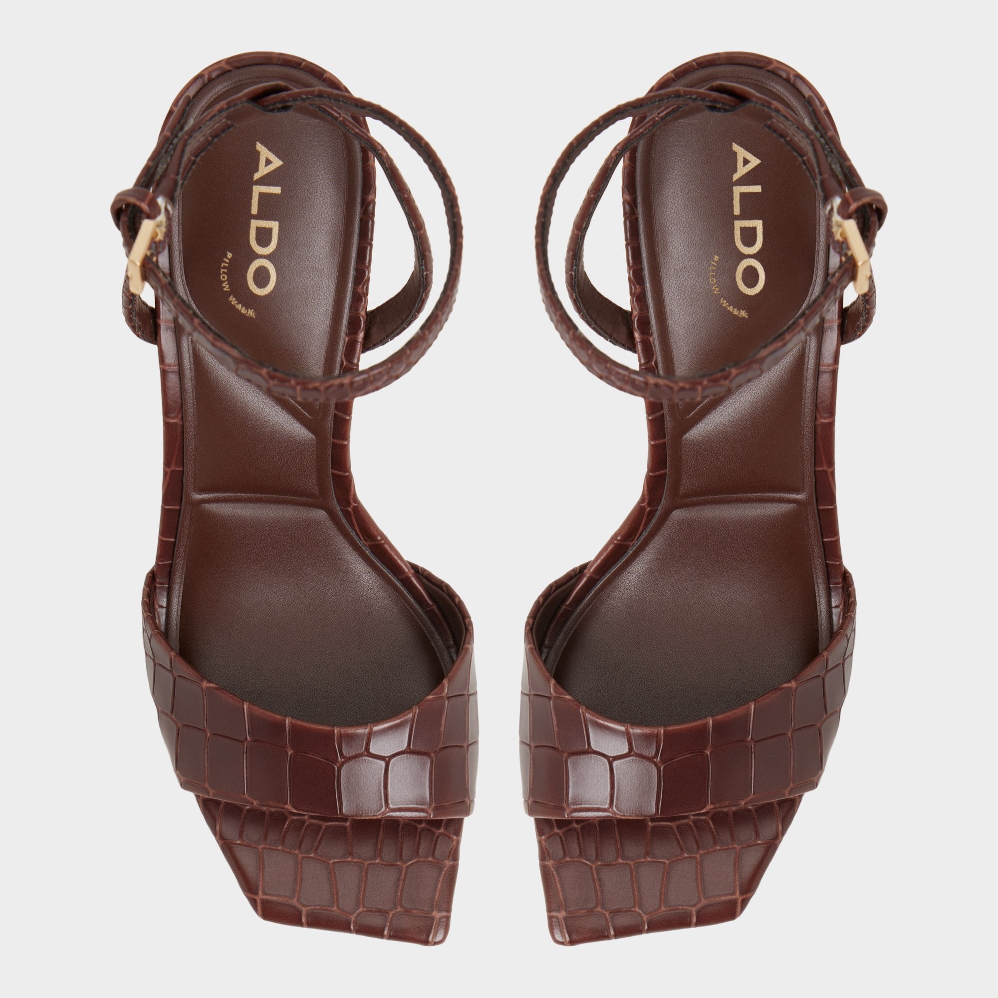 Aldo | Harmonious in Dark Brown - Strappy heeled sandal