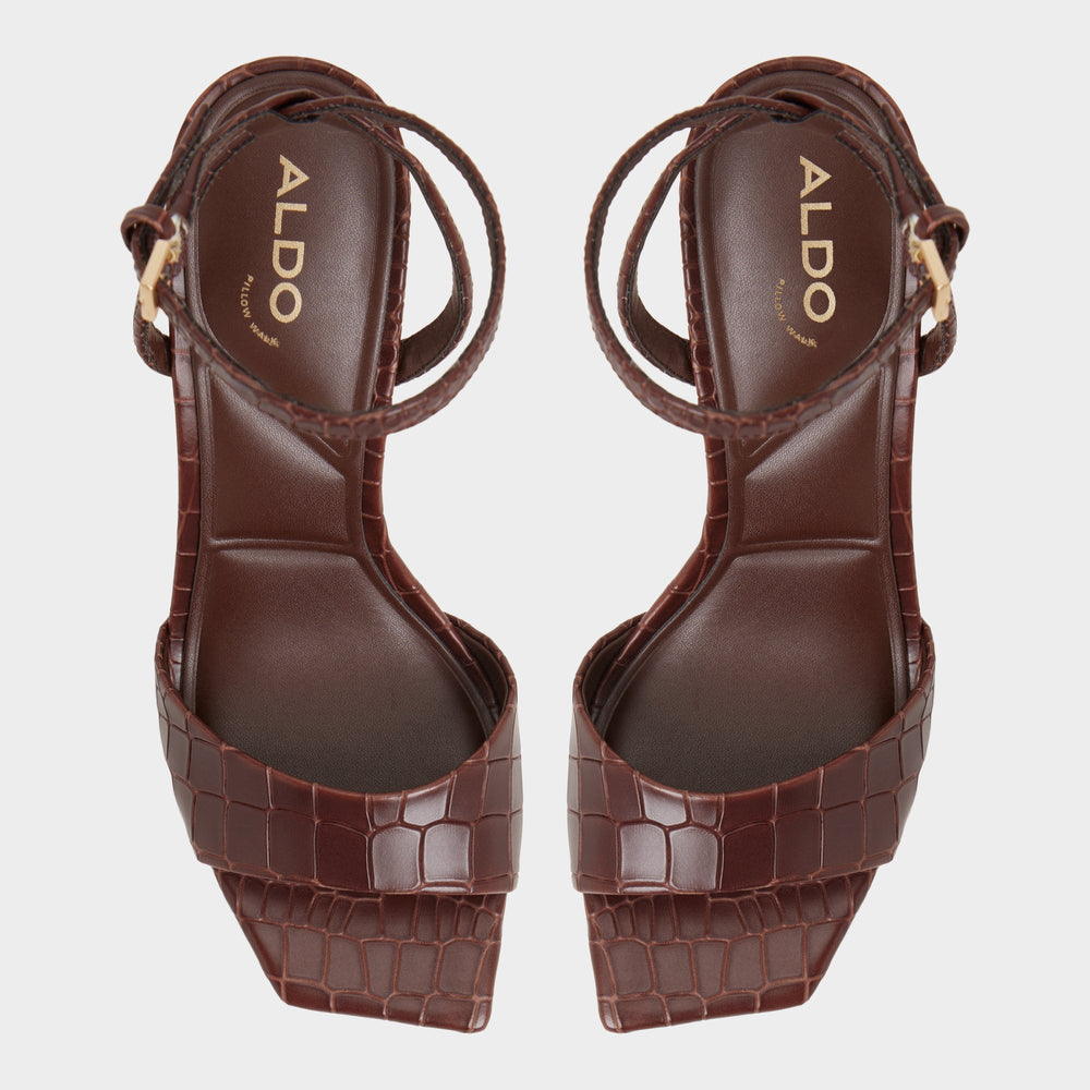 Aldo | Harmonious in Dark Brown - Strappy heeled sandal