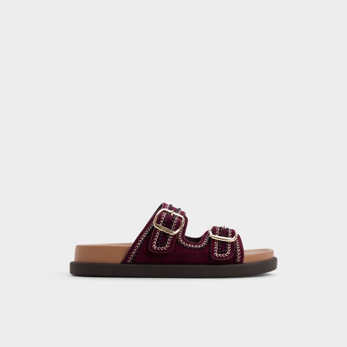 Aldo | Bohochic in Bordo - Footbed sandal, Footbed sandal