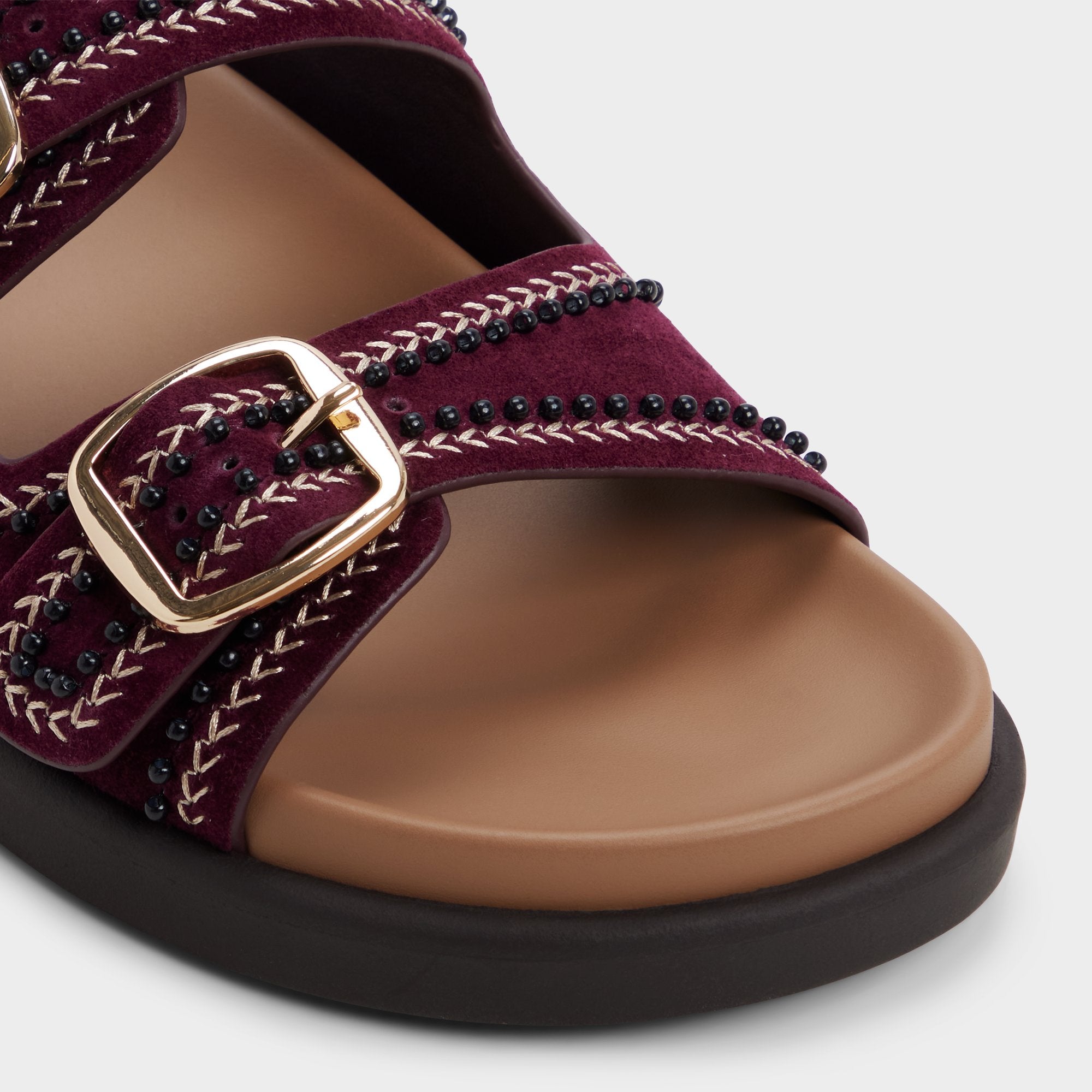 Aldo | Bohochic in Bordo - Footbed sandal, Footbed sandal