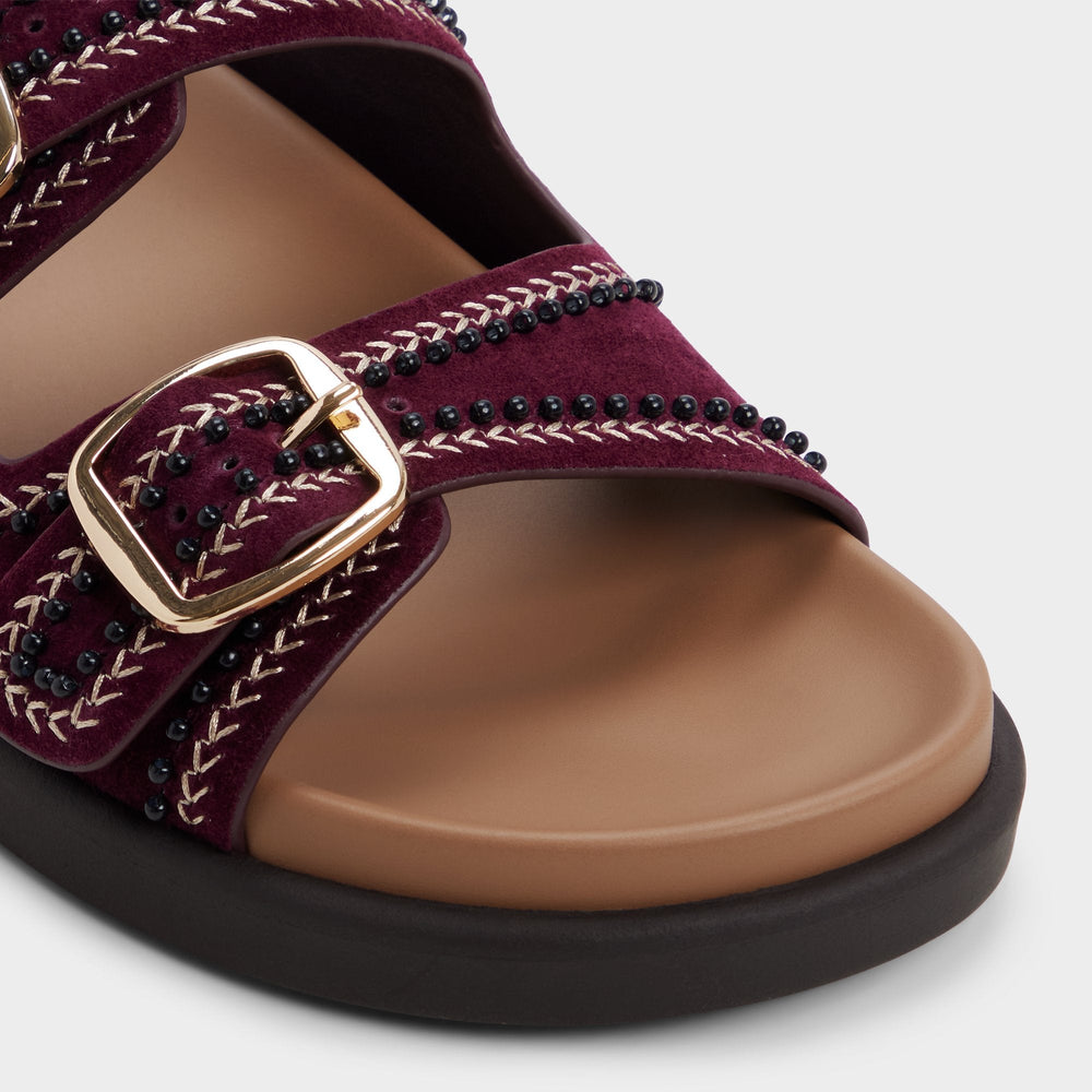 Aldo | Bohochic in Bordo - Footbed sandal, Footbed sandal