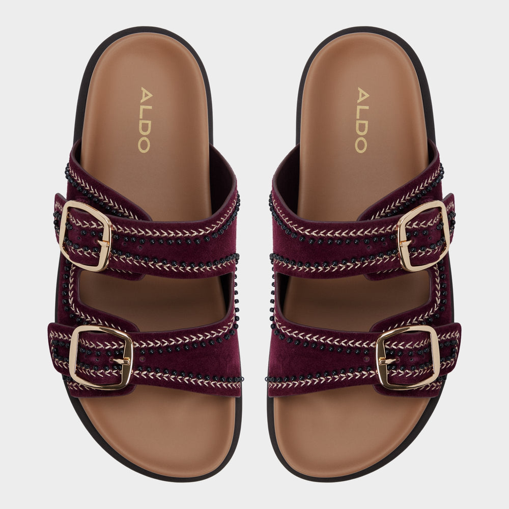 Aldo | Bohochic in Bordo - Footbed sandal, Footbed sandal