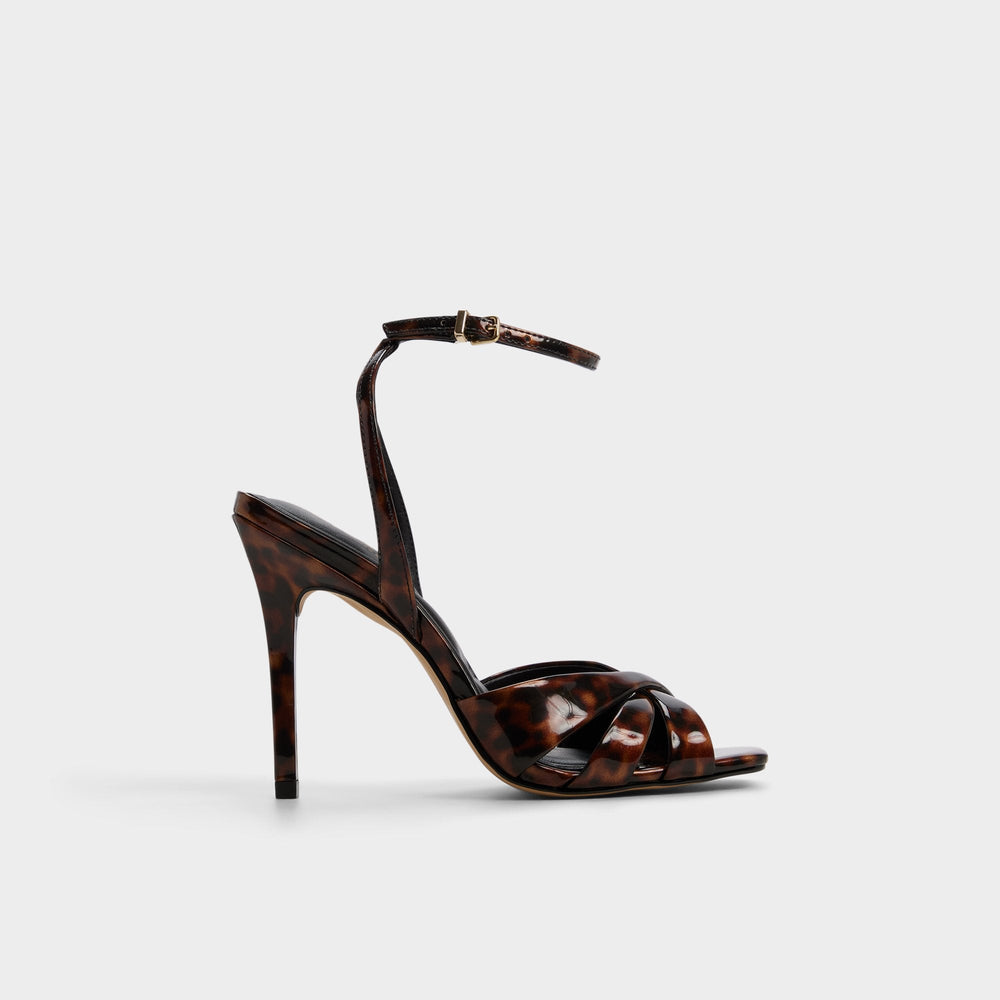 Aldo | Meteora in Open Brown - Strappy heeled sandal, Stiletto heel