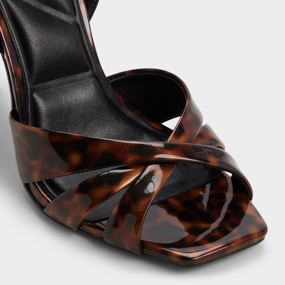 Aldo | Meteora in Open Brown - Strappy heeled sandal, Stiletto heel