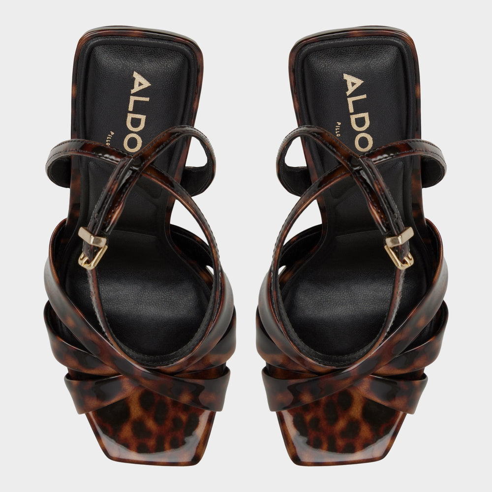 Aldo | Meteora in Open Brown - Strappy heeled sandal, Stiletto heel