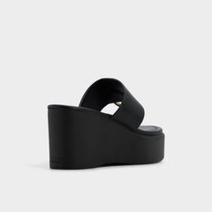 Aldo | Friegan in Black - Slide sandal, Wedge heel