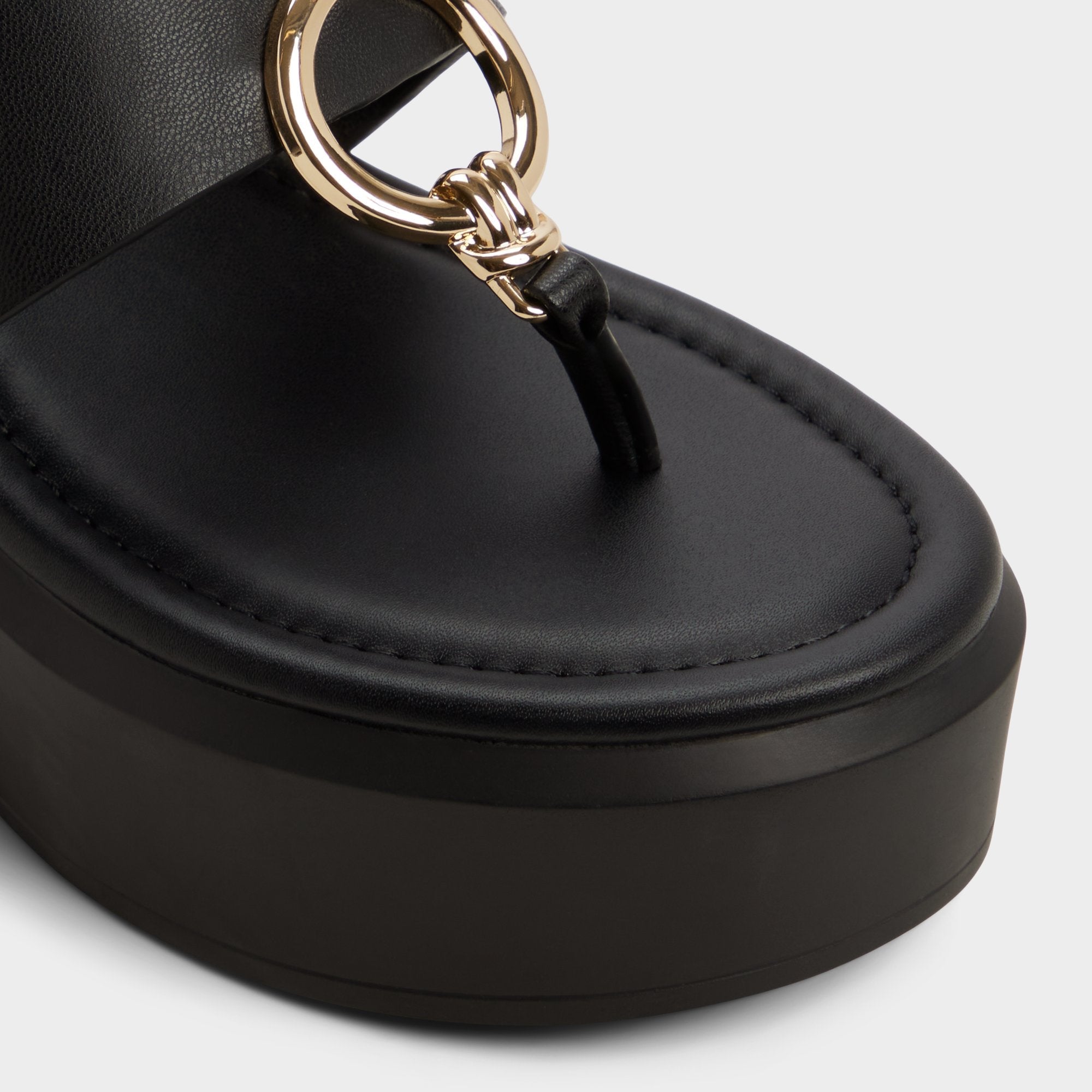 Aldo | Friegan in Black - Slide sandal, Wedge heel