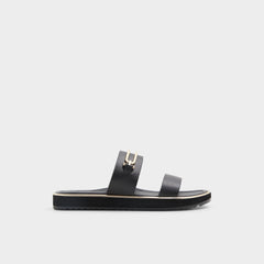 Aldo | Lagoon Other Black Women's Strappy sandals - Strappy flat sandal, Footbed sandal