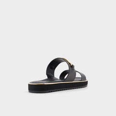 Aldo | Lagoon Other Black Women's Strappy sandals - Strappy flat sandal, Footbed sandal