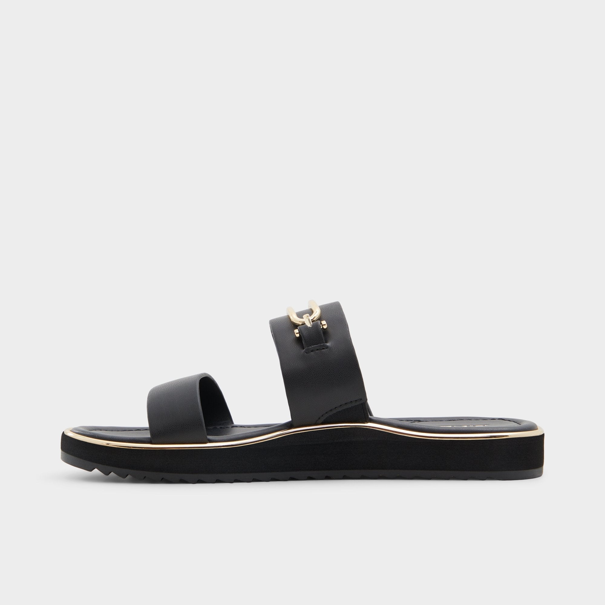 Aldo | Lagoon Other Black Women's Strappy sandals - Strappy flat sandal, Footbed sandal