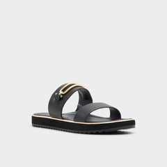 Aldo | Lagoon Other Black Women's Strappy sandals - Strappy flat sandal, Footbed sandal