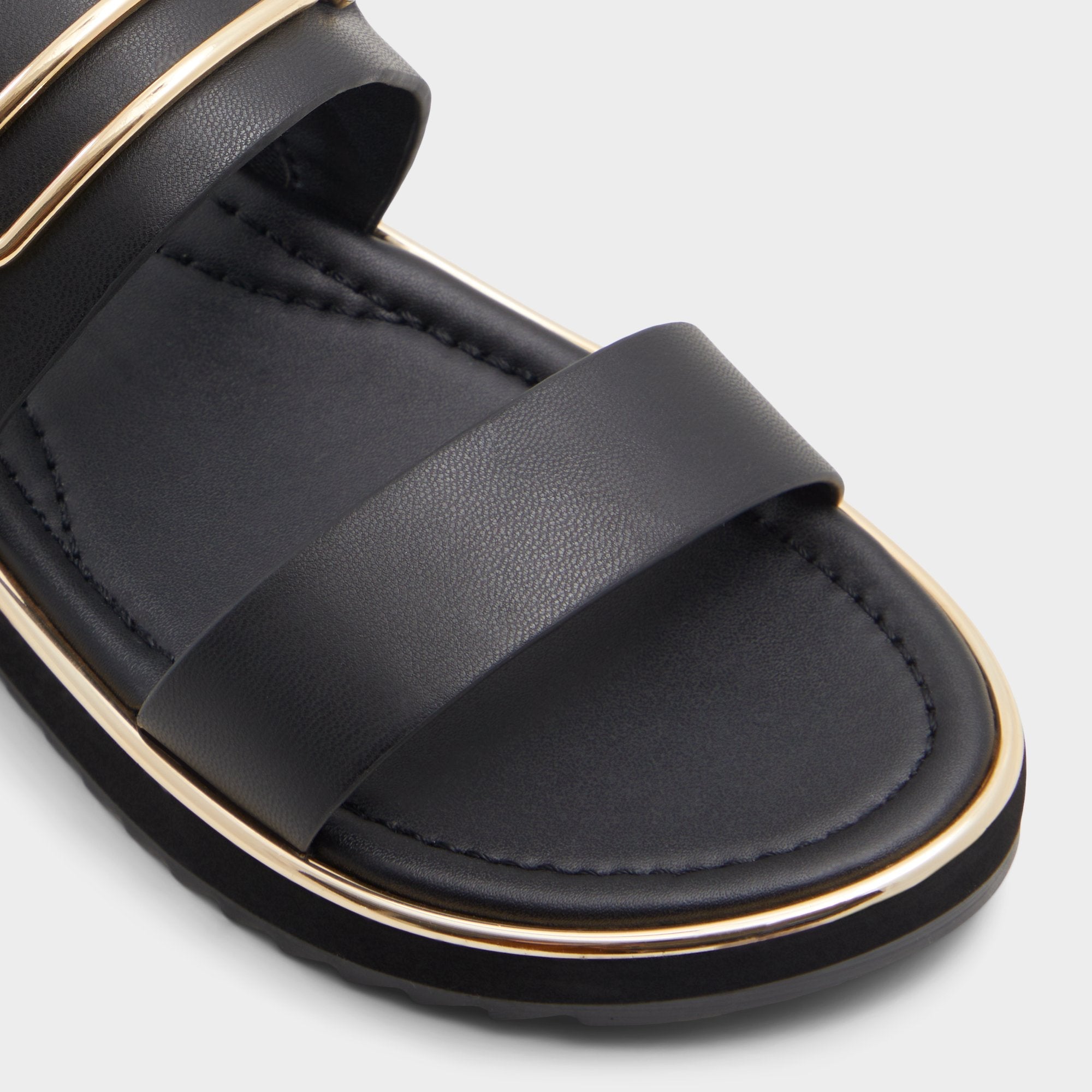 Aldo | Lagoon Other Black Women's Strappy sandals - Strappy flat sandal, Footbed sandal