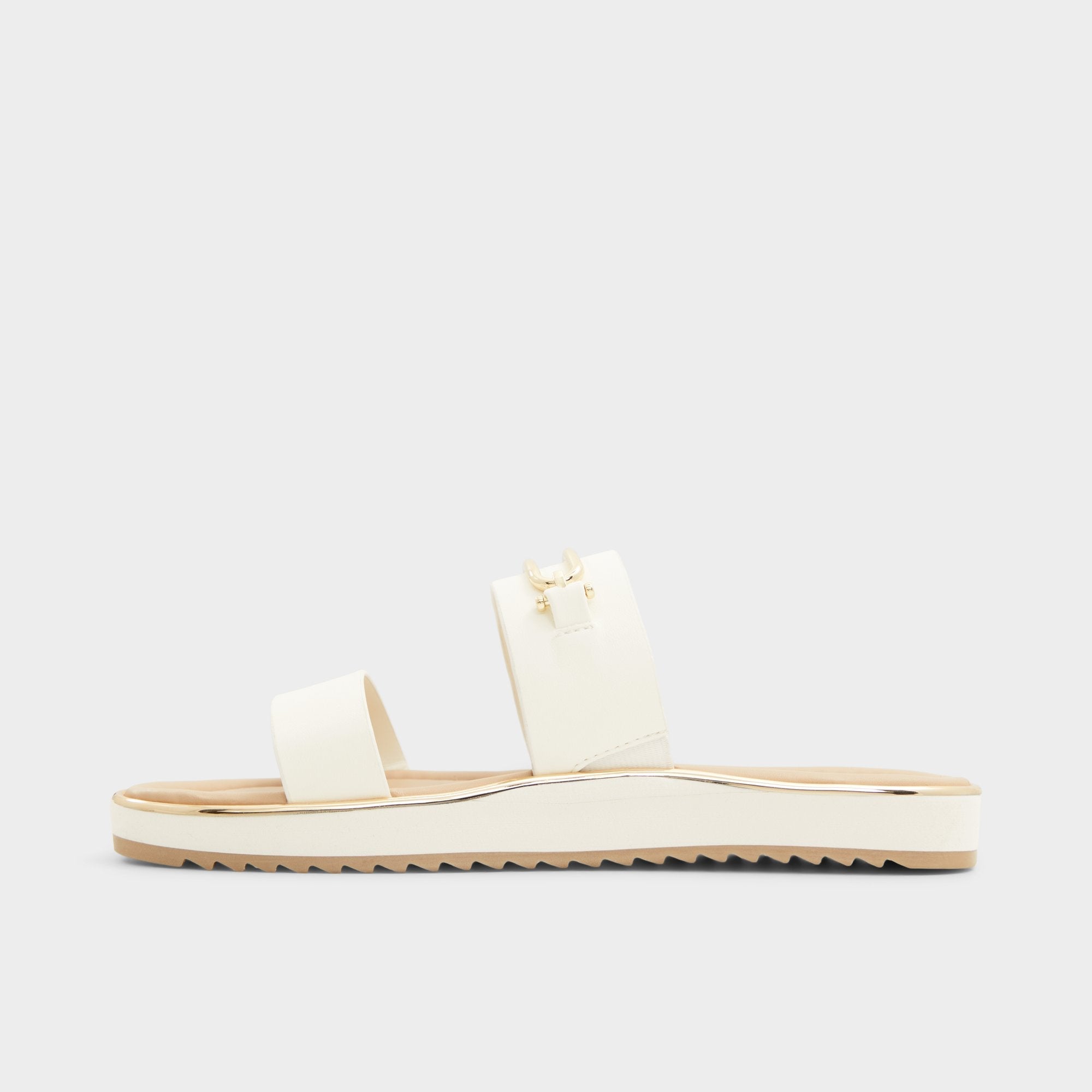 Aldo | Lagoon White Women's Strappy sandals - Slide sandal, Footbed sandal