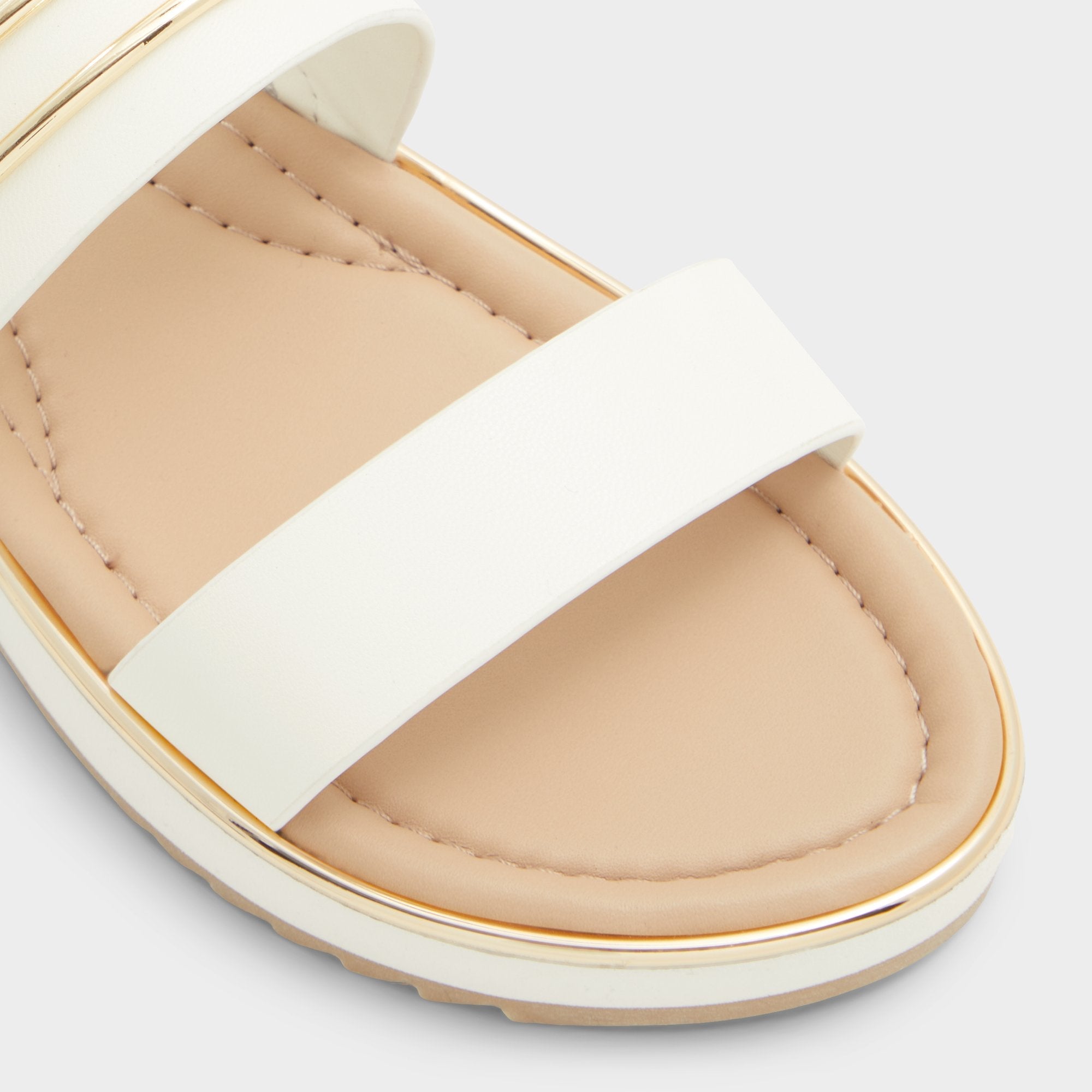Aldo | Lagoon White Women's Strappy sandals - Slide sandal, Footbed sandal