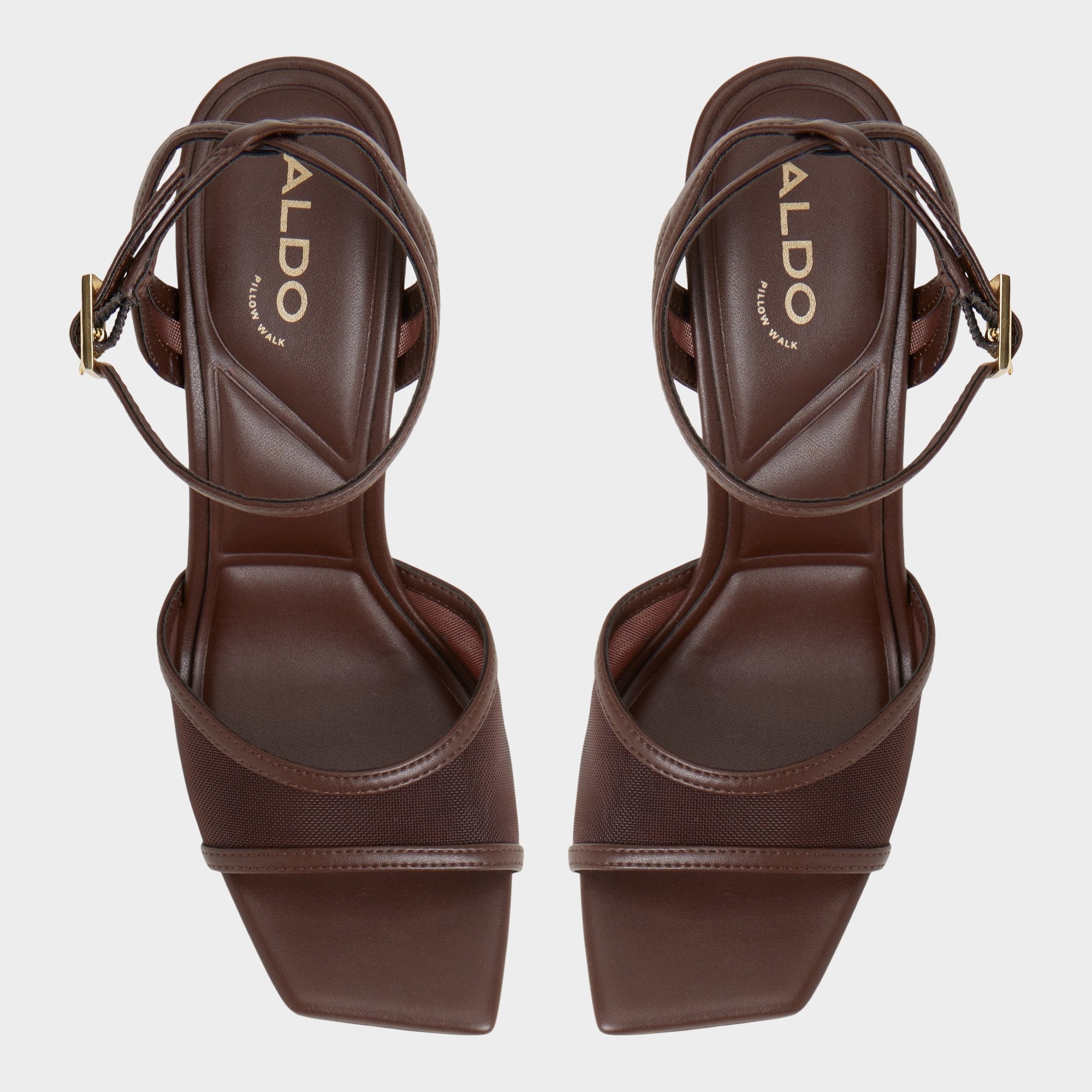 Aldo | Sharra in Dark Brown - Strappy heeled sandal, Stiletto heel