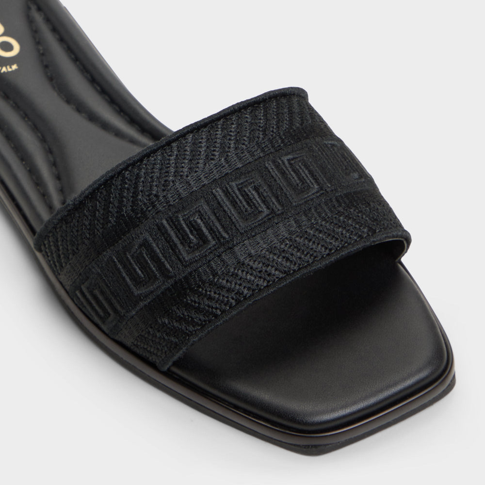 Aldo | Oceania Black Women's Flats - Slide sandal
