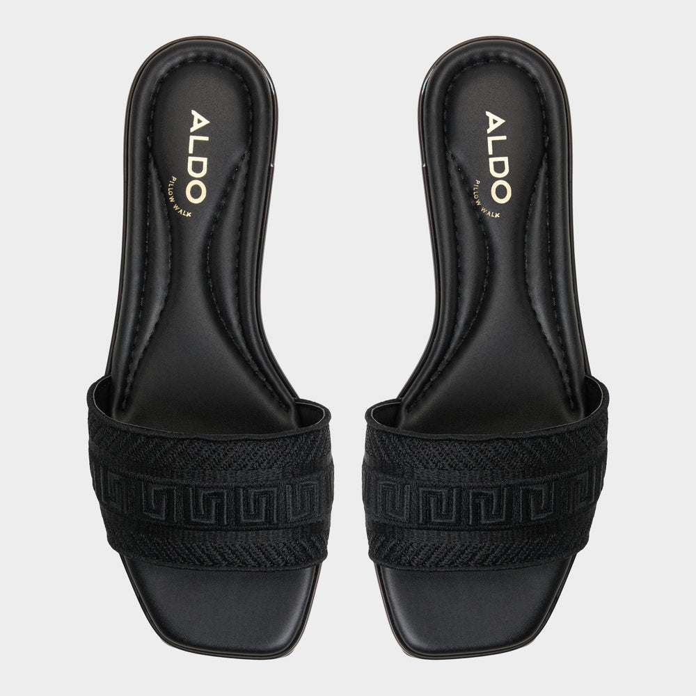 Aldo | Oceania Black Women's Flats - Slide sandal