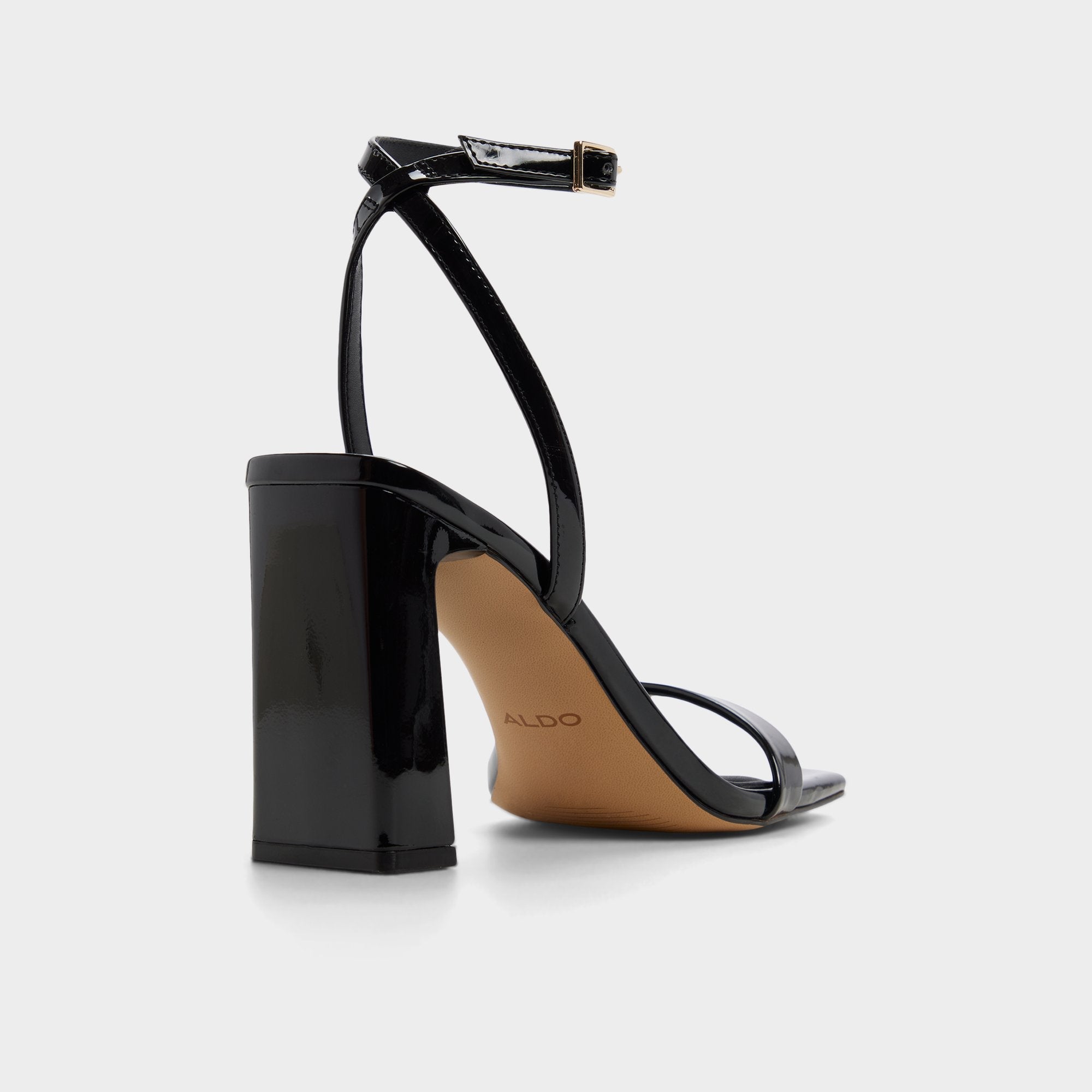 Aldo | Azzira in Black - Strappy heeled sandal, Block heel